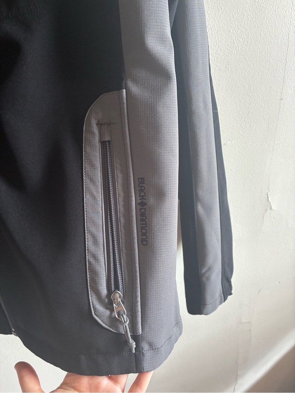 Black Diamond Two-Tone Gray Softshell Performance Jacket - Picture 2 of 5